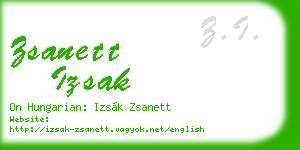 zsanett izsak business card