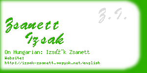 zsanett izsak business card